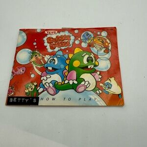 Authentic Bubble Bobble (Nintendo, NES 1986) - Instruction Manual Only (No Game)